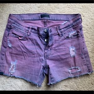 Koral Distressed Button Fly Shorts